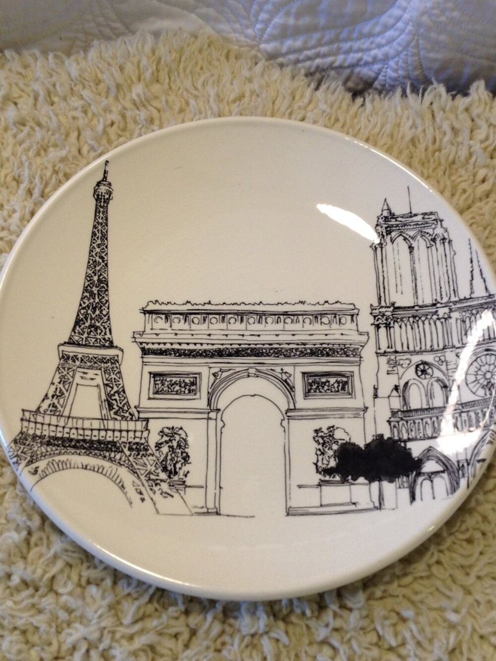 Royal Stafford England Plate/Wall Deco Paris City Scenes Avant Garde Cottagecore